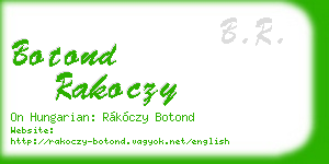 botond rakoczy business card